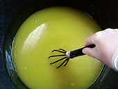  fabrication du savon,mélange des huiles